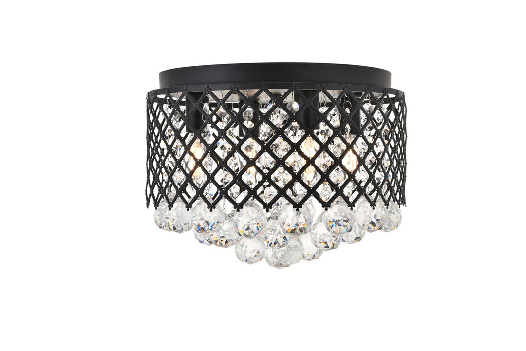 4 Light Matte Black Flush Mount by Living District
