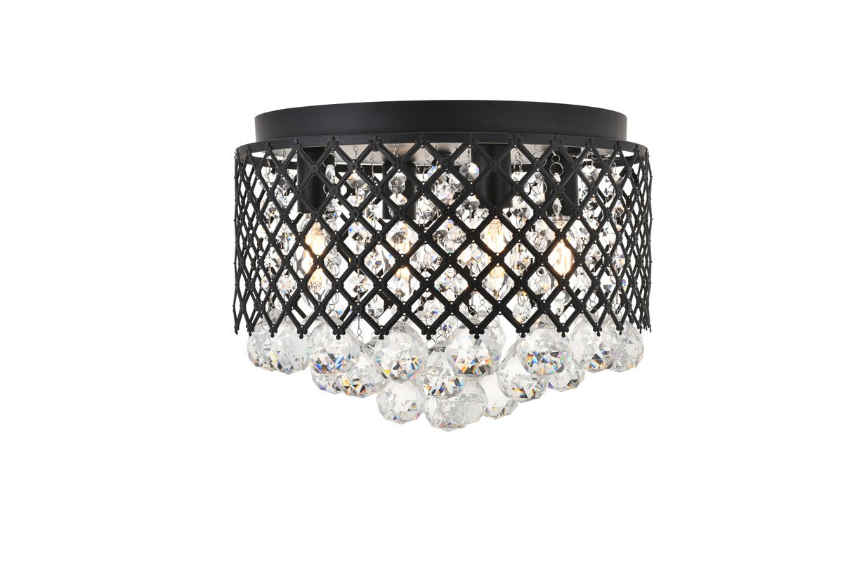 4 Light Matte Black Flush Mount by Living District