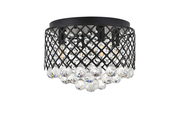 4 Light Matte Black Flush Mount