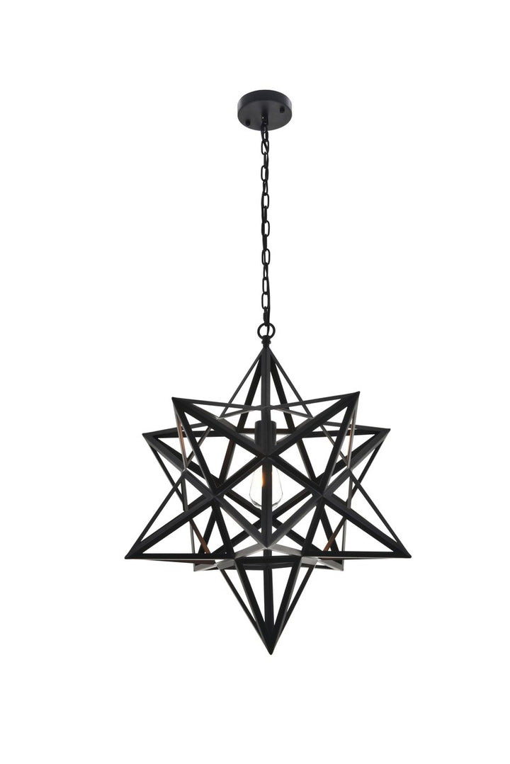 1 Light Black Pendant by Living District