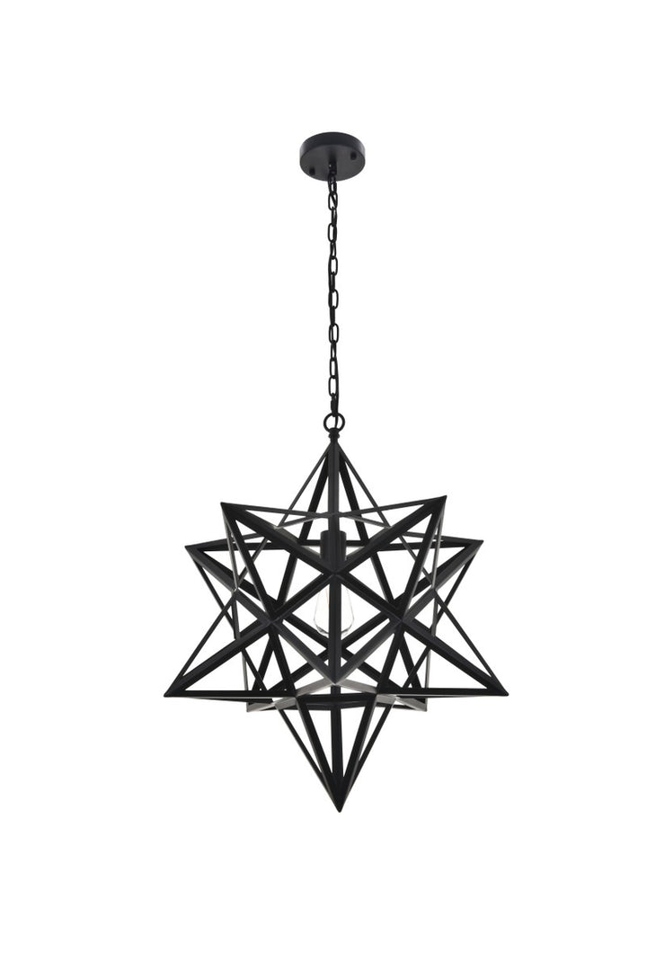 1 Light Black Pendant