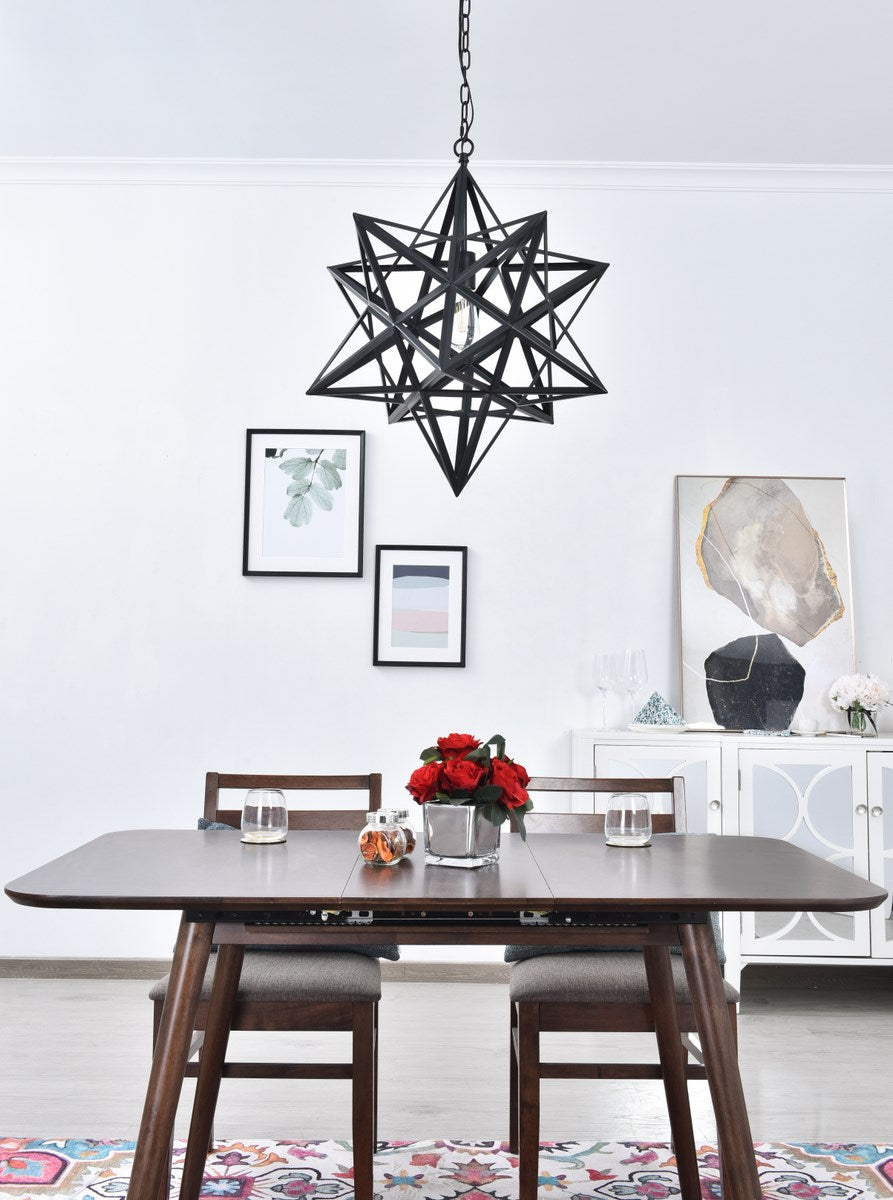 1 Light Black Pendant