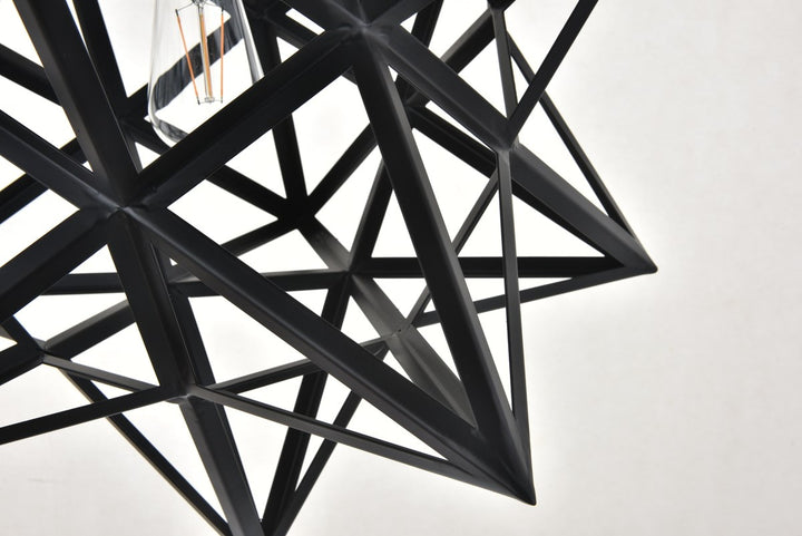 1 Light Black Pendant