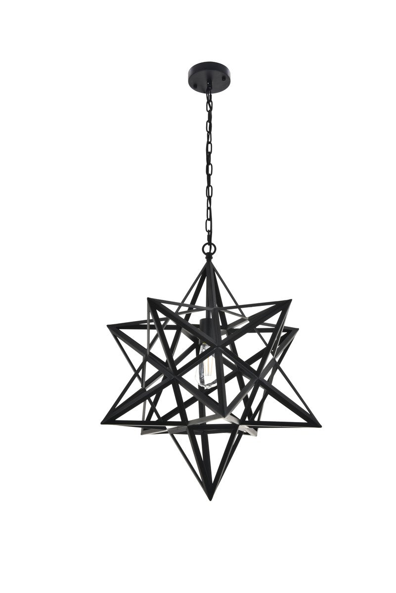1 Light Black Pendant