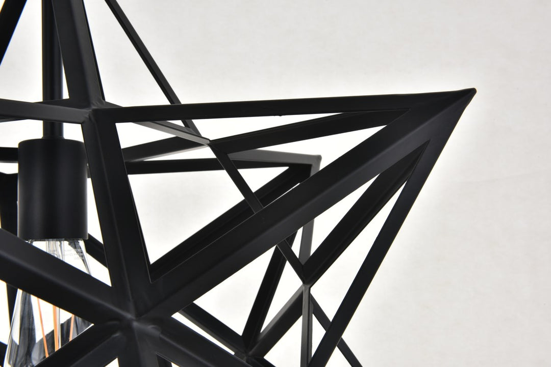 1 Light Black Pendant
