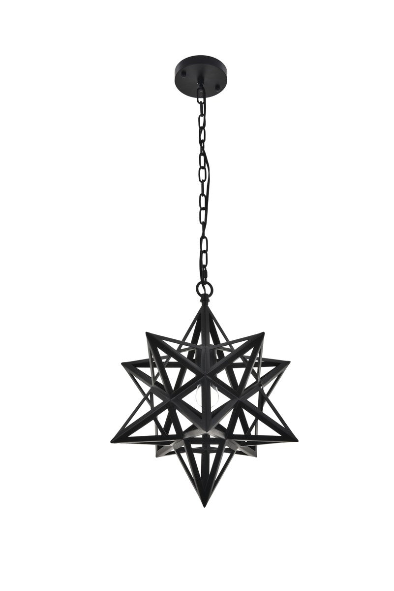 1 Light Black Pendant by Living District