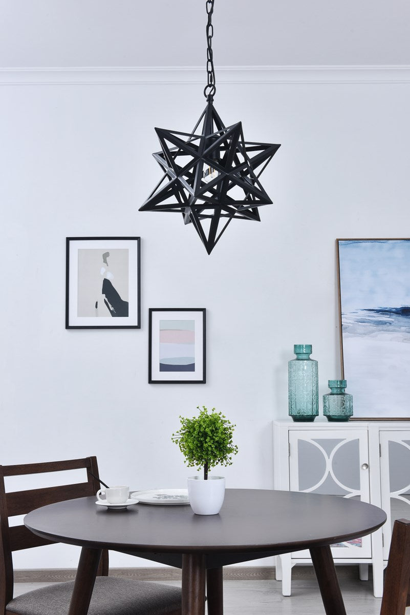 1 Light Black Pendant