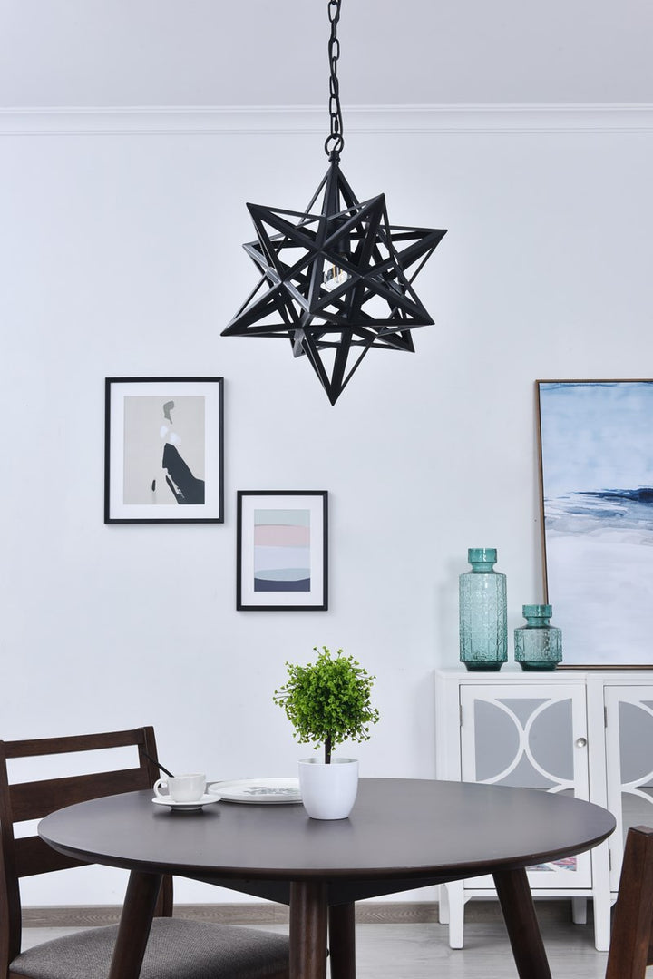 1 Light Black Pendant