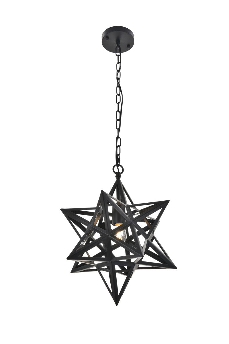 1 Light Black Pendant