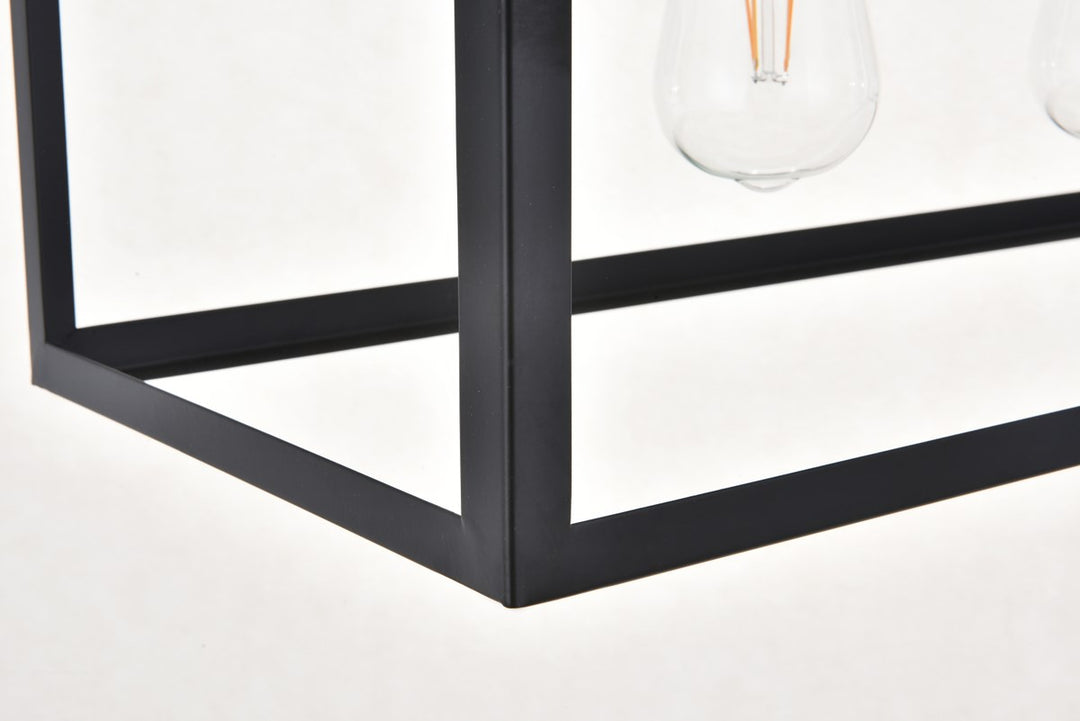 5 Light Black Pendant