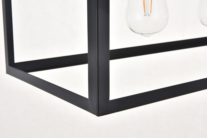 5 Light Black Pendant