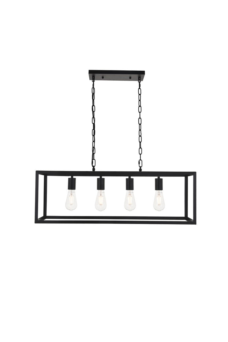4 Light Black Pendant by Living District
