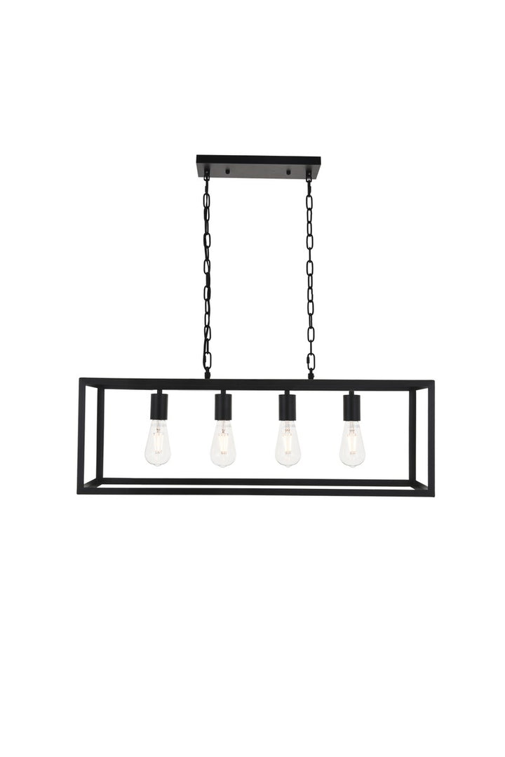 4 Light Black Pendant by Living District