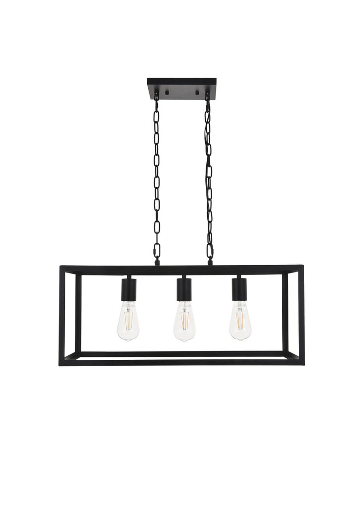 3 Light Black Pendant