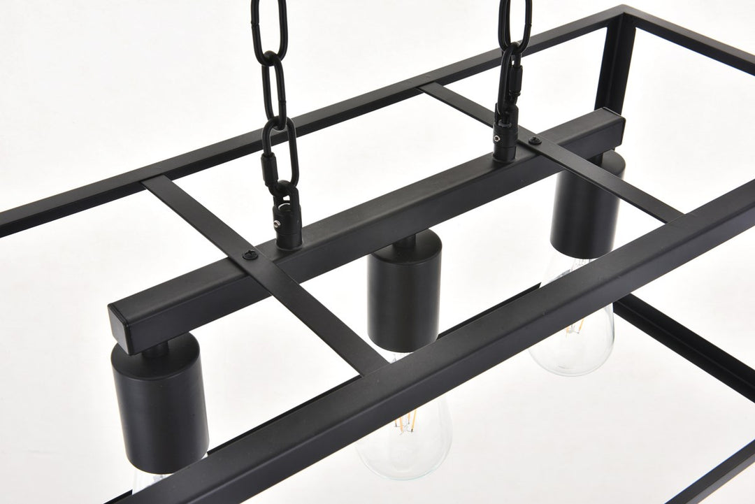 3 Light Black Pendant