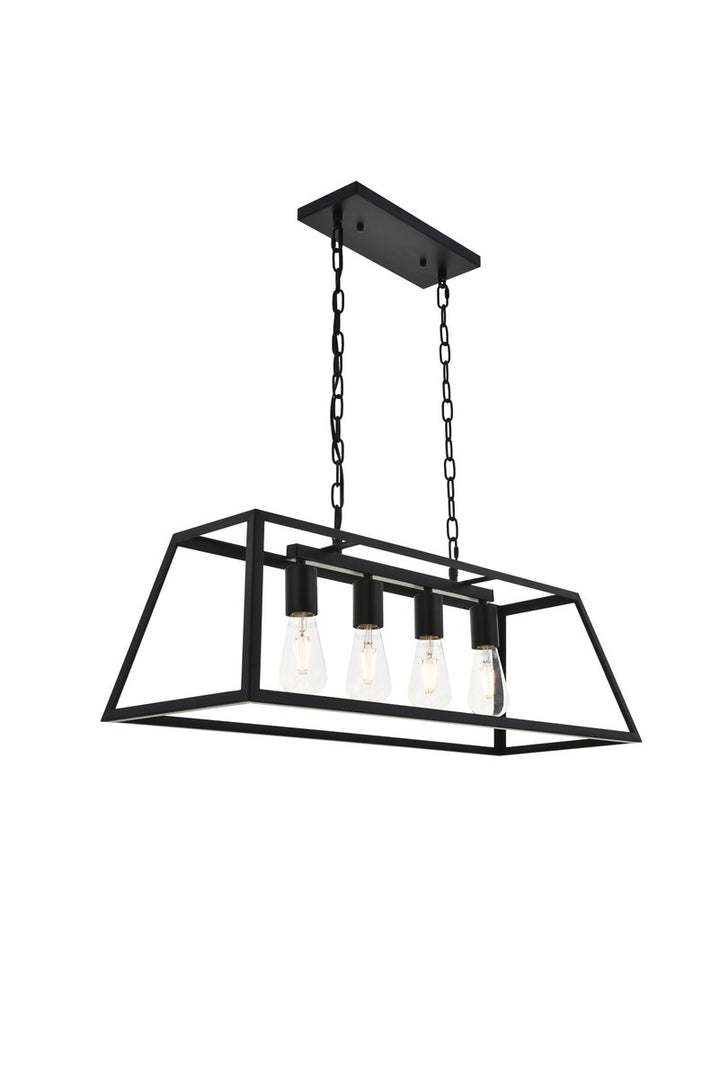 4 Light Black Pendant