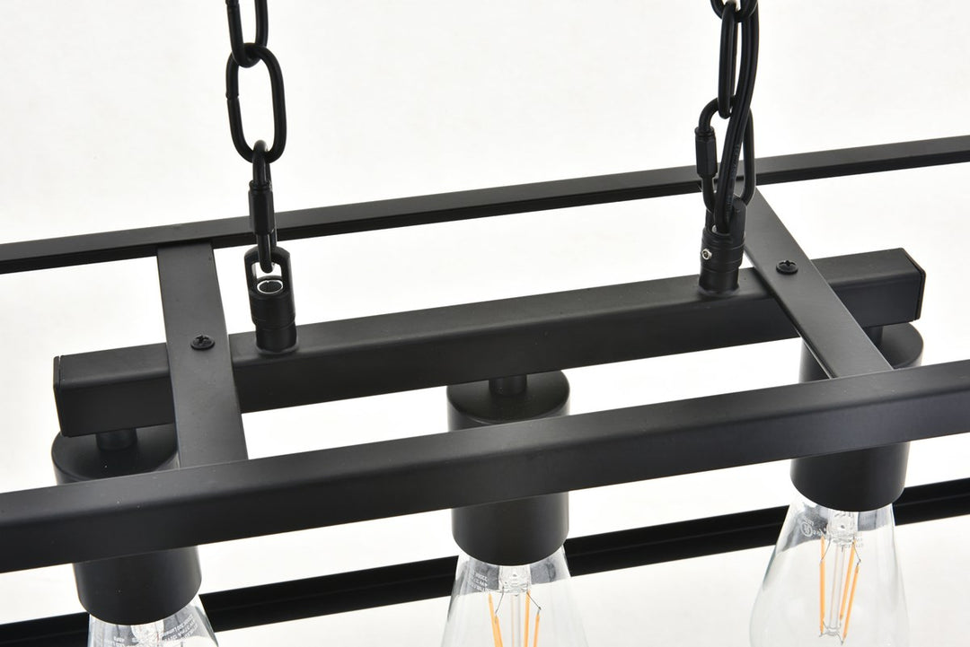 3 Light Black Pendant