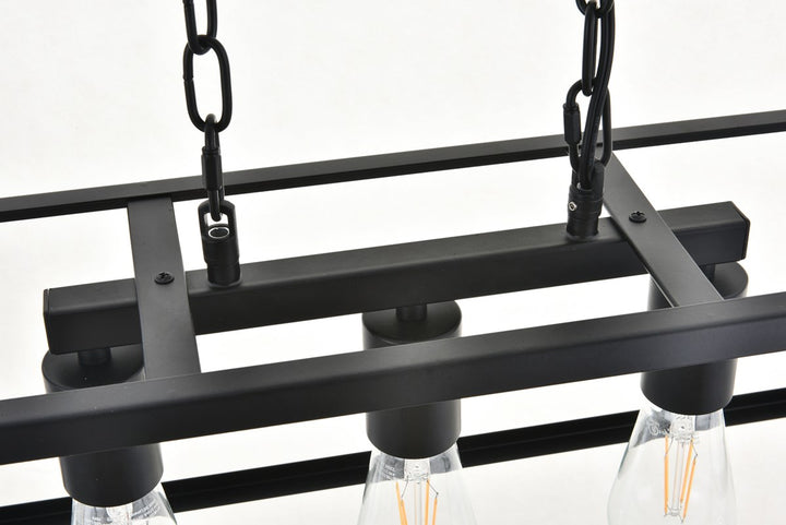 3 Light Black Pendant