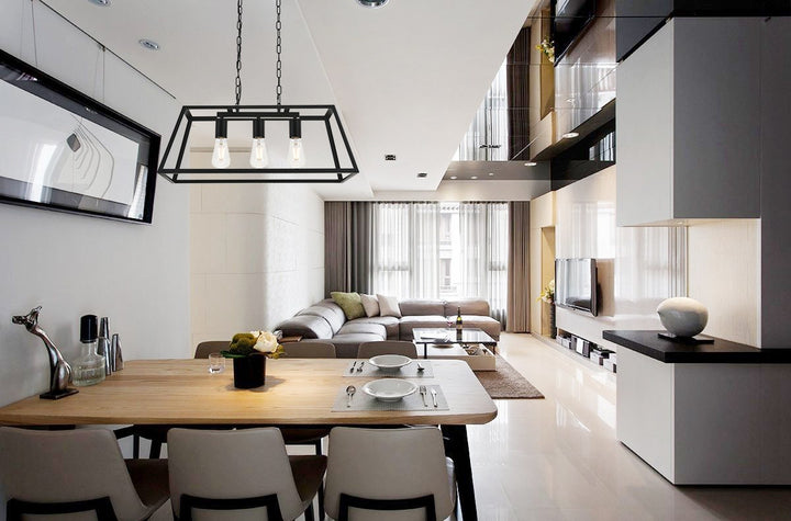 3 Light Black Pendant