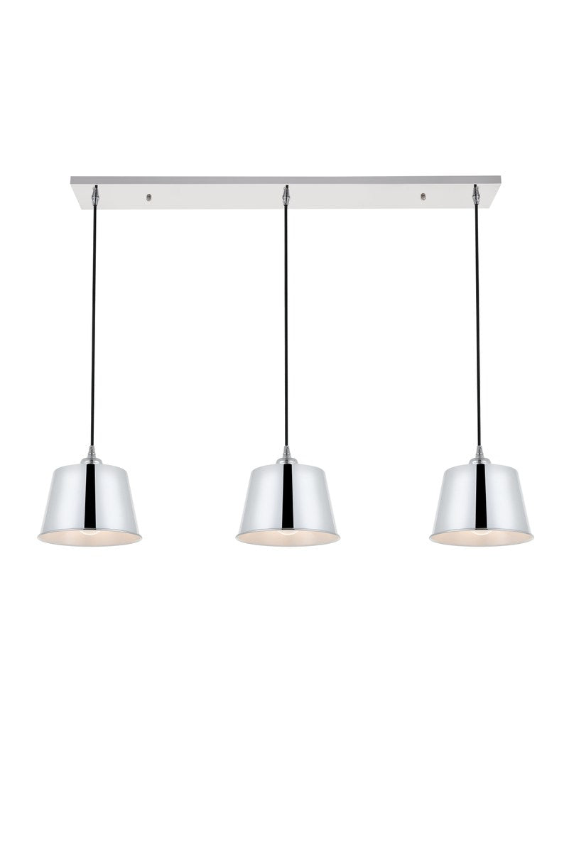 3 Light Chrome Pendant by Living District