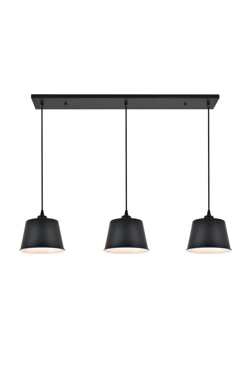 3 Light Black Pendant by Living District