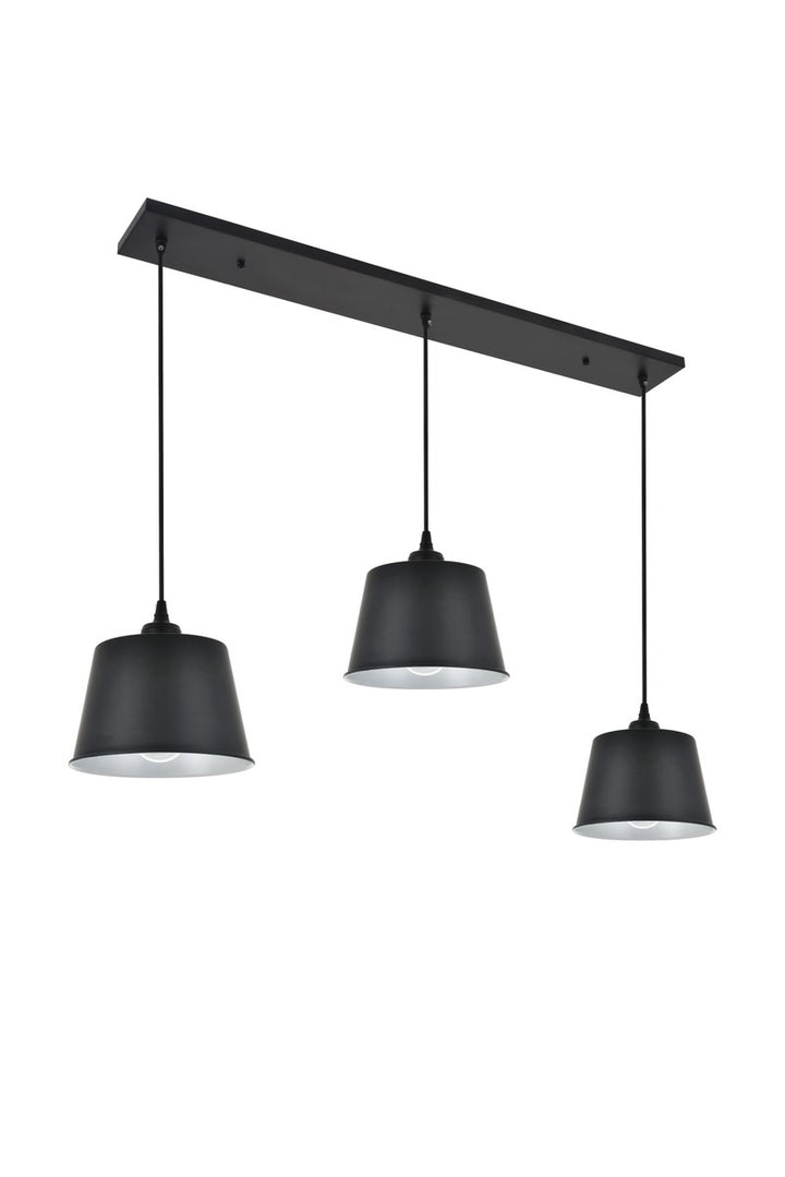 3 Light Black Pendant