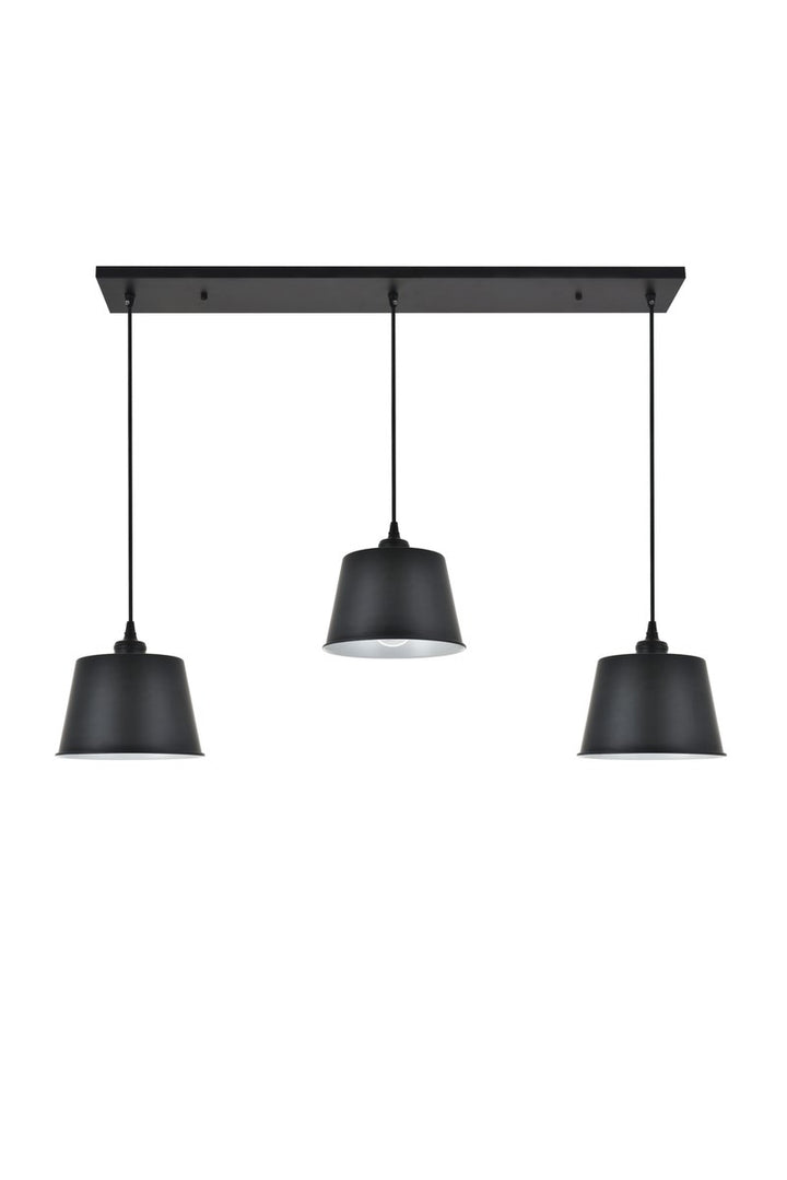 3 Light Black Pendant