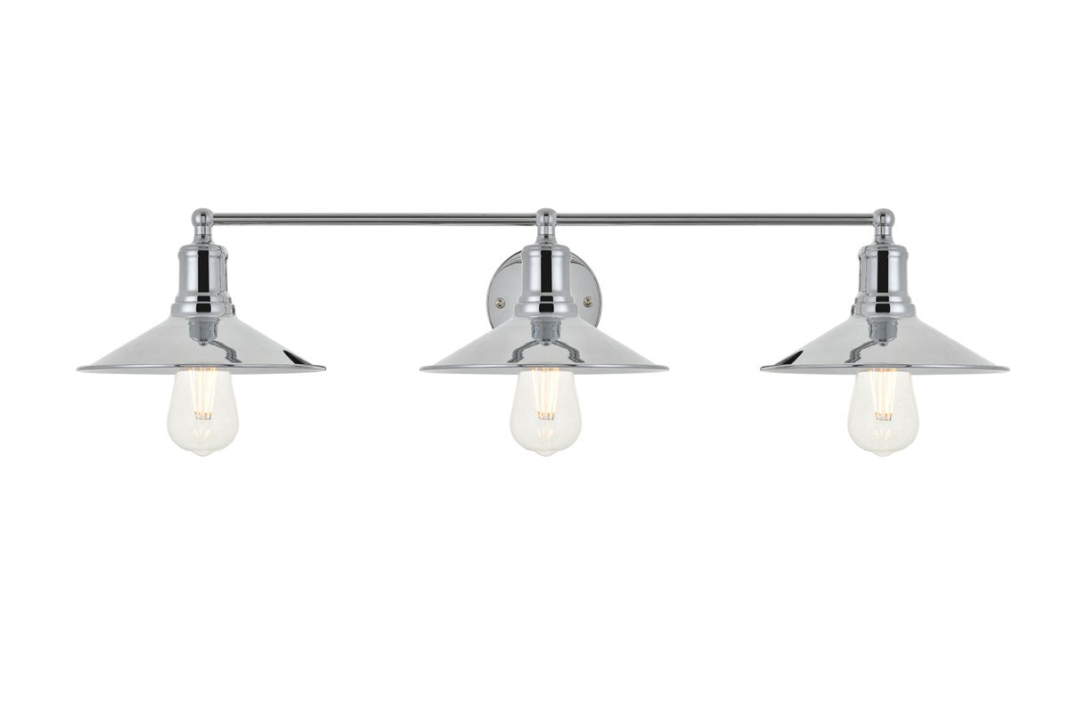 3 Light Chrome Wall Sconce by Living District