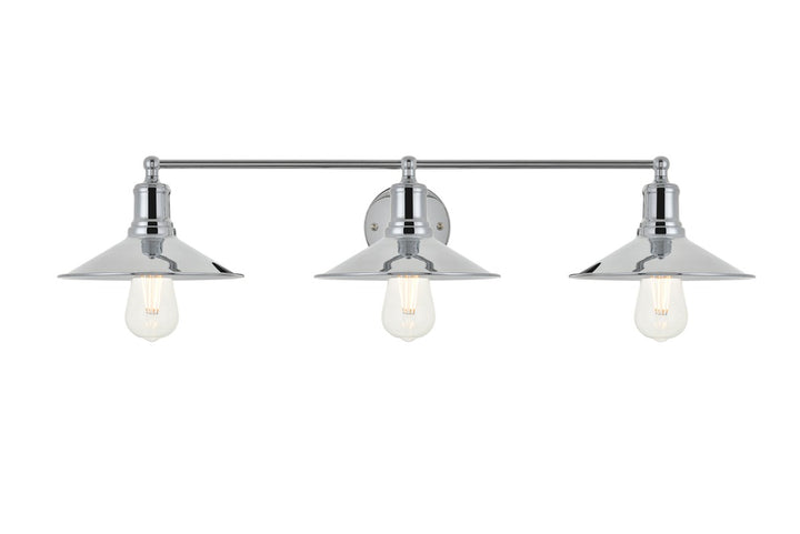 3 Light Chrome Wall Sconce by Living District