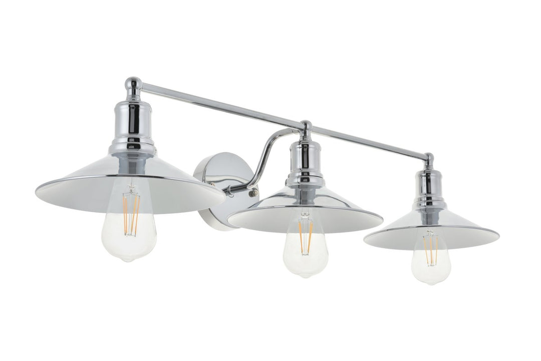 3 Light Chrome Wall Sconce