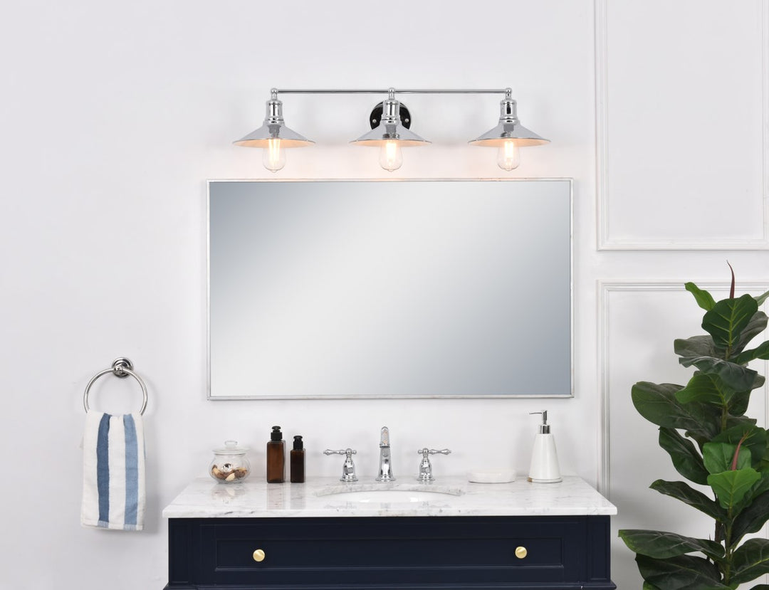 3 Light Chrome Wall Sconce
