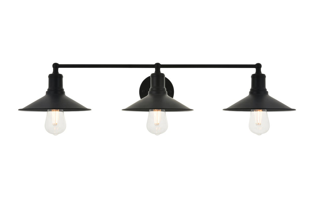 3 Light Black Wall Sconce by Living District