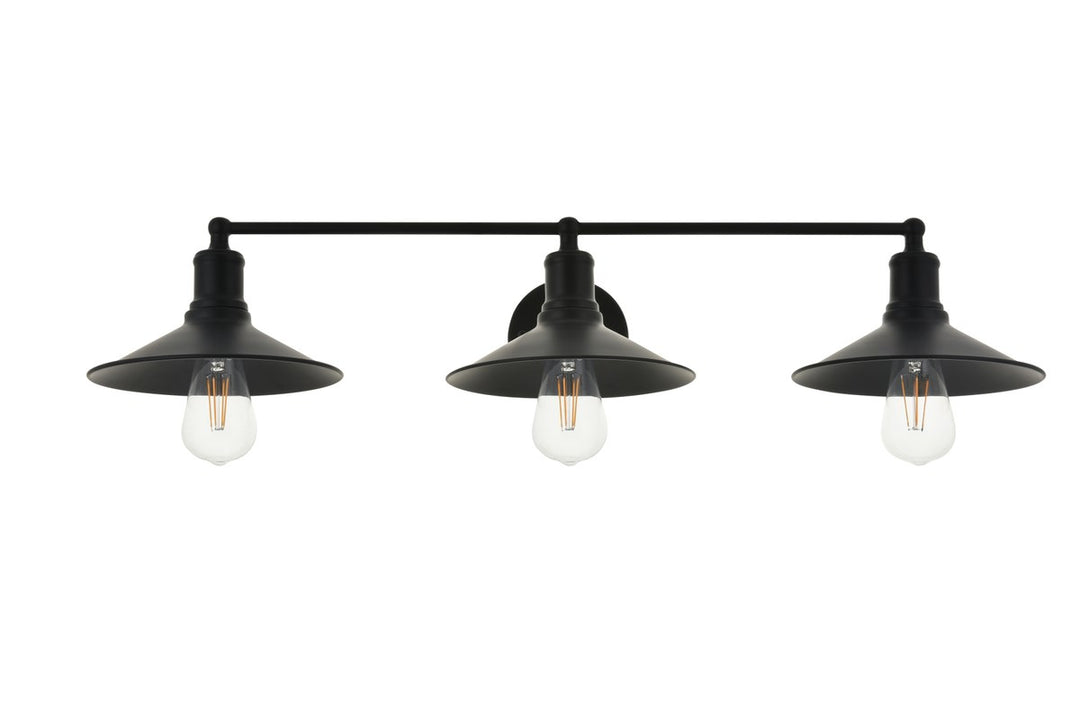 3 Light Black Wall Sconce