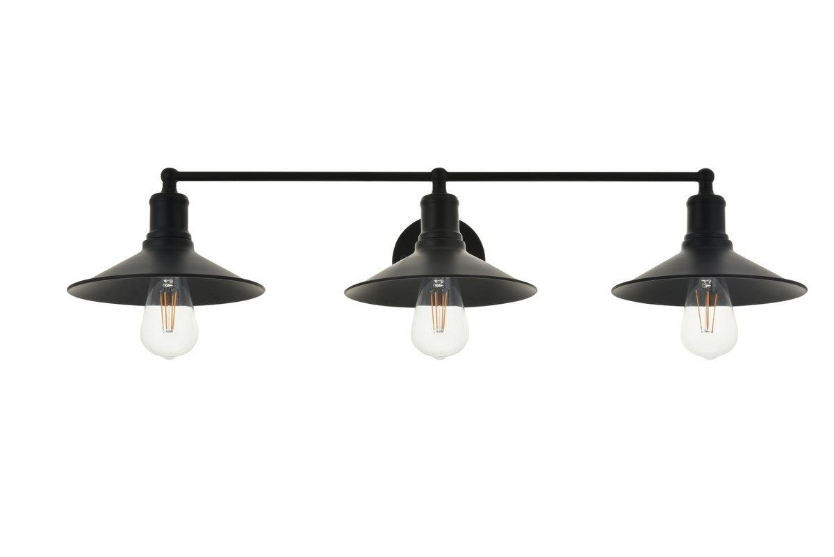 3 Light Black Wall Sconce