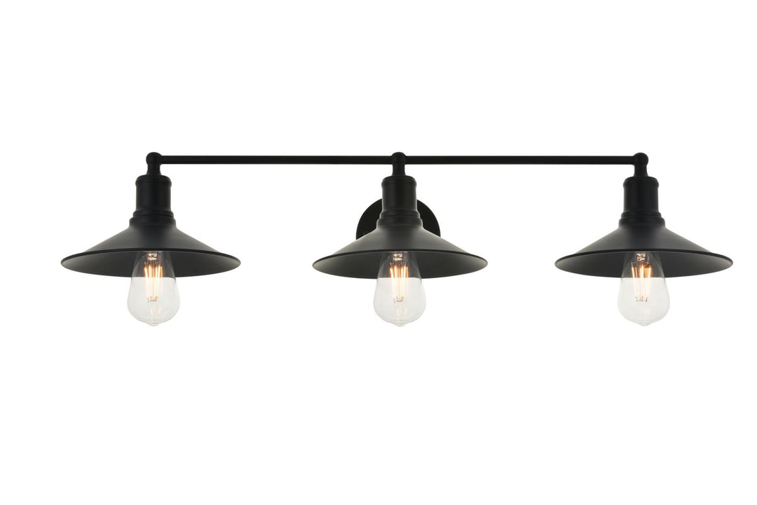 3 Light Black Wall Sconce