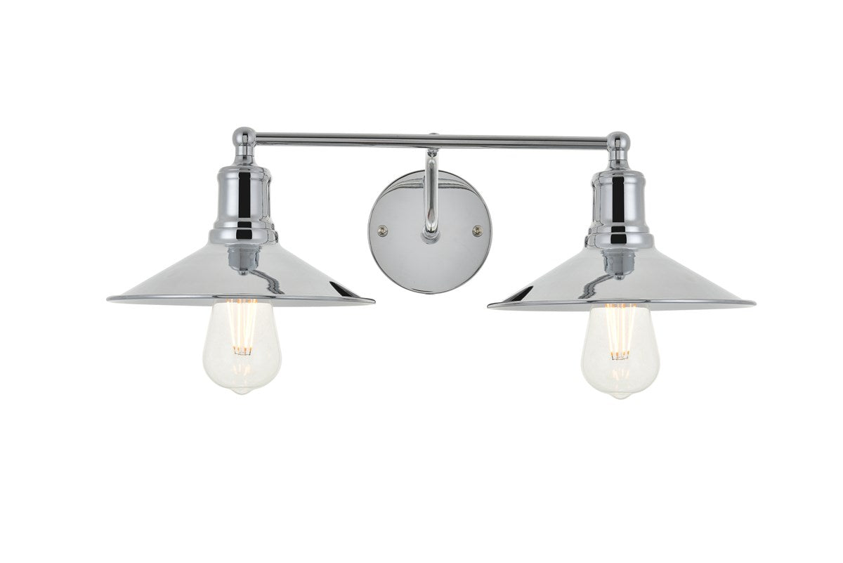 2 Light Chrome Wall Sconce by Living District