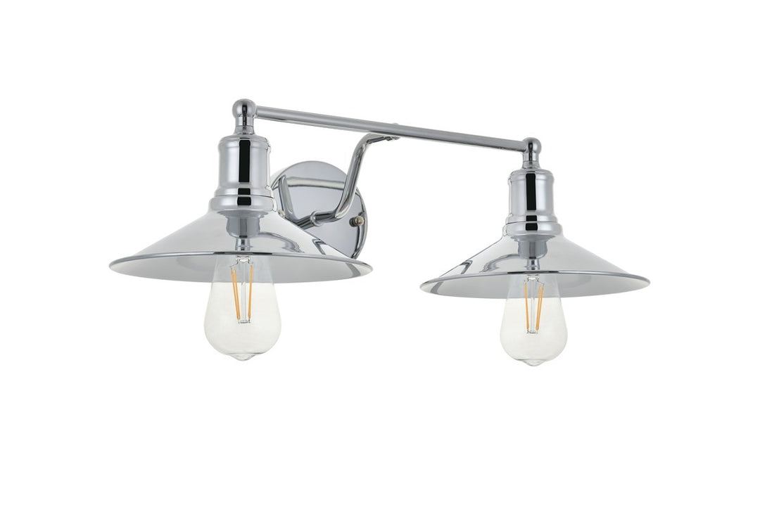 2 Light Chrome Wall Sconce