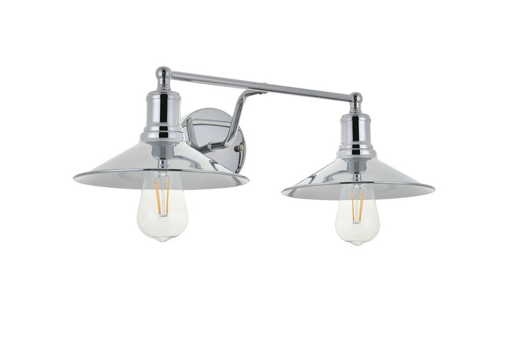 2 Light Chrome Wall Sconce