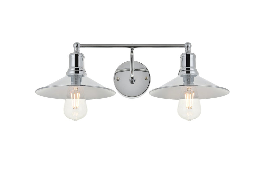 2 Light Chrome Wall Sconce