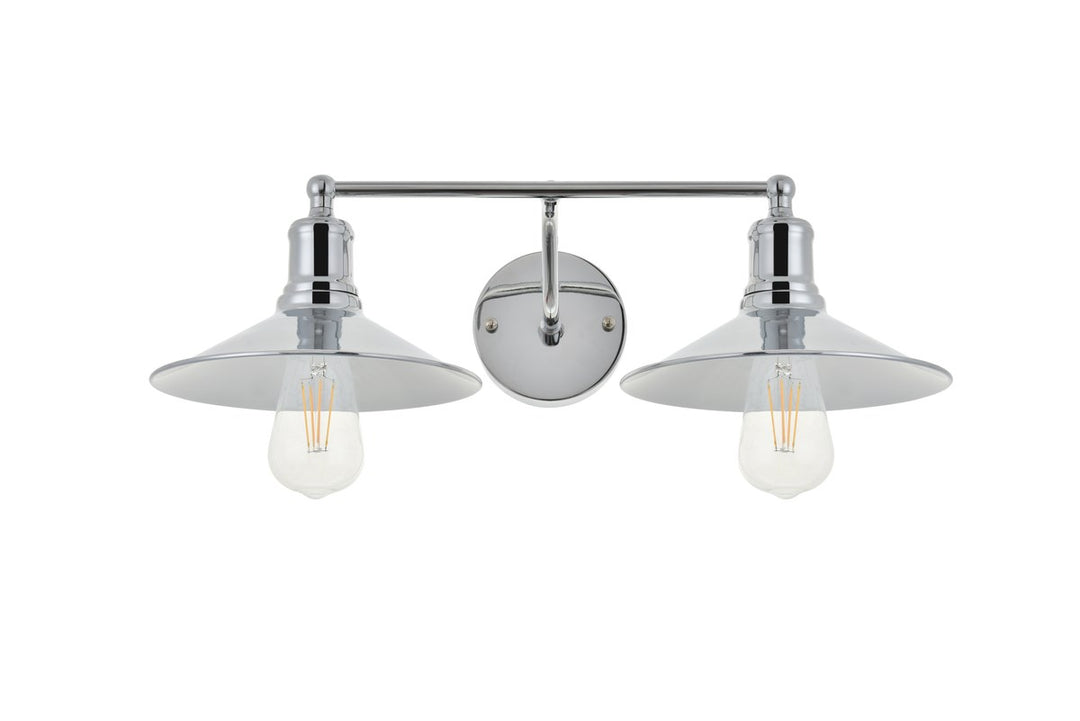 2 Light Chrome Wall Sconce
