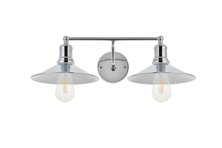 2 Light Chrome Wall Sconce