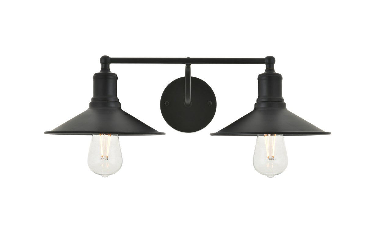 2 Light Black Wall Sconce by Living District