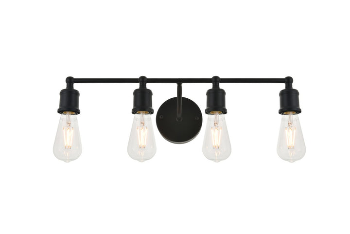 4 Light Black Wall Sconce