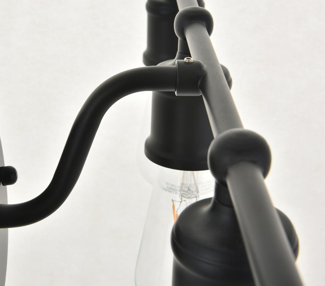 4 Light Black Wall Sconce
