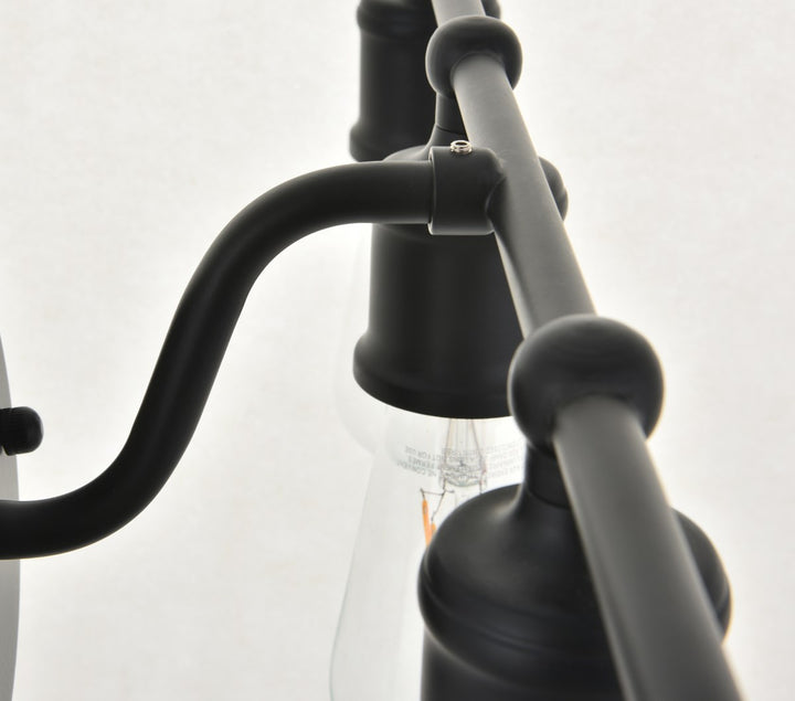 4 Light Black Wall Sconce