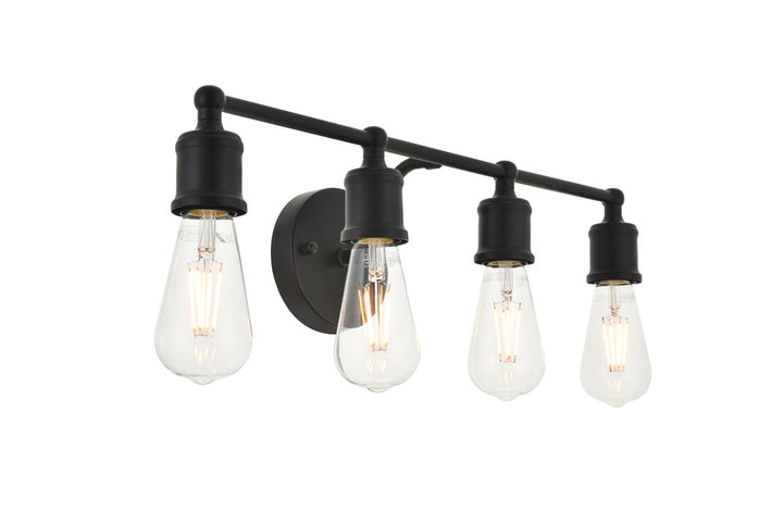 4 Light Black Wall Sconce