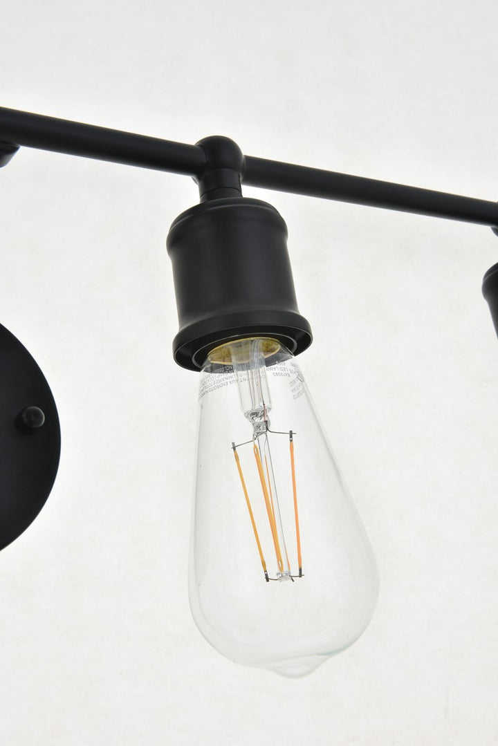 4 Light Black Wall Sconce