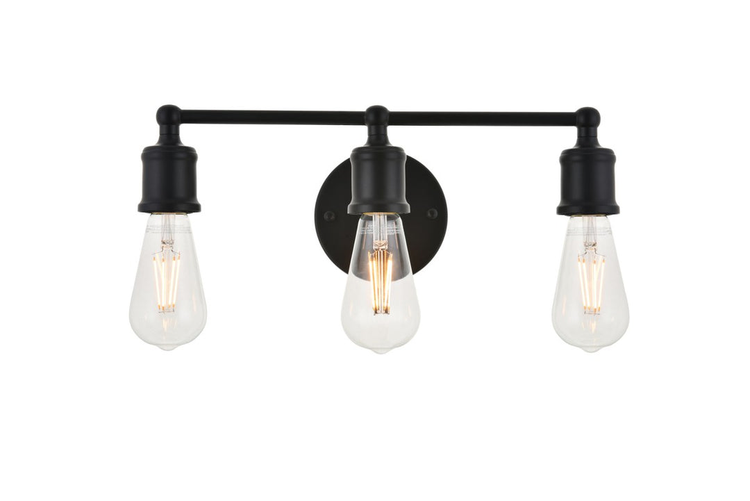 3 Light Black Wall Sconce by Living District