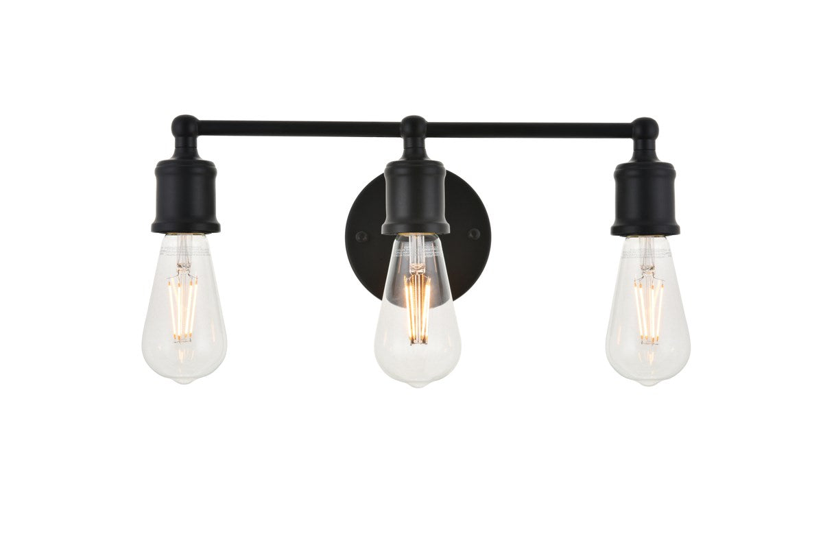 3 Light Black Wall Sconce by Living District