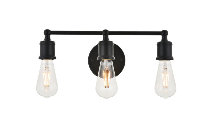 3 Light Black Wall Sconce by Living District